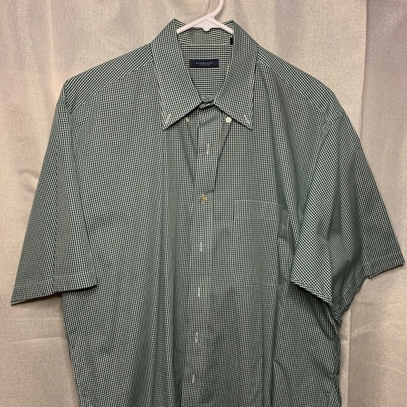 Burberry Brit Mens Top Button-Down Shirt Checkered Purple White L‌‌‌‌‌‌‌‌‌ - Picture 2 of 4